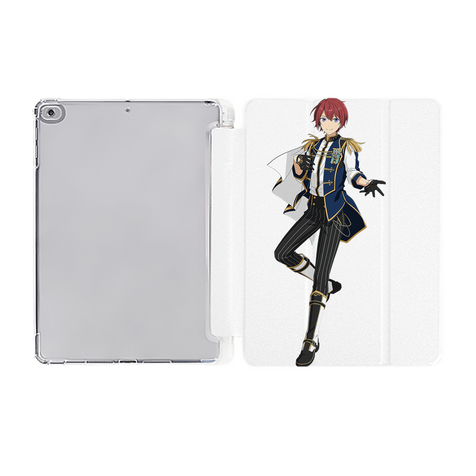 （画像用） あんさんぶるスターズ! Ensemble Stars IPad ケース ペン収納付き 三つ折りスタンド PUレザー×シリコン 対応機種9.5/10.5/10.9インチ